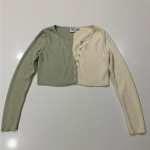 Princess polly long sleeve cropped button up top